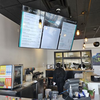 Urban Taco - Their menu and cash register - Tacos Near Me - Simi Valley, California