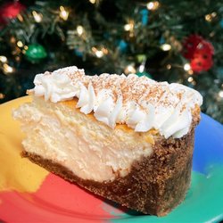 Media Noche Cafe - Egg nog cheesecake