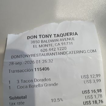 Tacos Los Betos - Vale la pena - Tex-Mex Near Me - El Monte, California