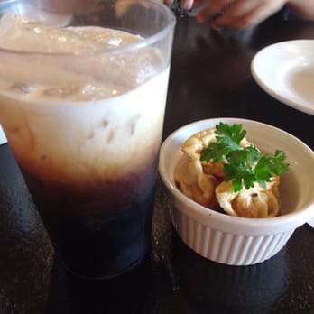 Hands On - Addison St. - Iced coffee and fried  gyoza - Sushi Bars Near Me - Chicago, Illinois