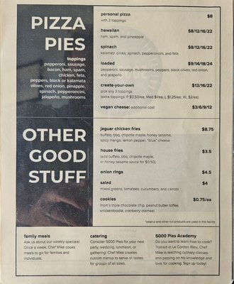 Menu photo 2 5000 Pies Long Beach, CA