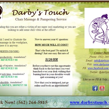 Darby's Touch - Corporate Pricing - Massage Near Me Darby's Touch - Corporate Pricing - Massage Near Me