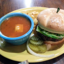 Chief Springs Fire and Irons Brew Pub - Bleu cheese jalapeno burger
