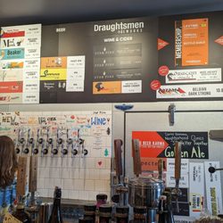 Draughtsmen Aleworks Taproom at Mosaic Locale - Menuboard and taps
