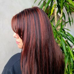 Aveda Institute Phoenix Salon - After-Vibrant Red Hair Color, I love it for Fall Hair !