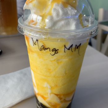 Meow Tea - Mango milk mix $5 - Asian Fusion Near Me - San Jose, California Meow Tea - Mango milk mix $5 - Asian Fusion Near Me - San Jose, California