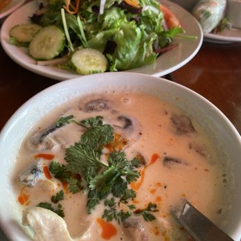 Atchana's Homegrown Thai - Tim Kai Kai soup and salad - Thai Near Me - Miami, Florida Atchana's Homegrown Thai - Tim Kai Kai soup and salad - Thai Near Me - Miami, Florida