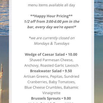 Breakwater - Example of menu not being honored - American Near Me - Stonington, Connecticut Breakwater - Example of menu not being honored - American Near Me - Stonington, Connecticut