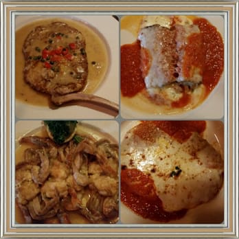 Park Side Restaurant - left top, veal Alegria. Top right, eggplant Rollitini, bottom right is chicken parm and bottom left is soft shell crab! - Italian Near Me - Corona, New York Park Side Restaurant - left top, veal Alegria. Top right, eggplant Rollitini, bottom right is chicken parm and bottom left is soft shell crab! - Italian Near Me - Corona, New York