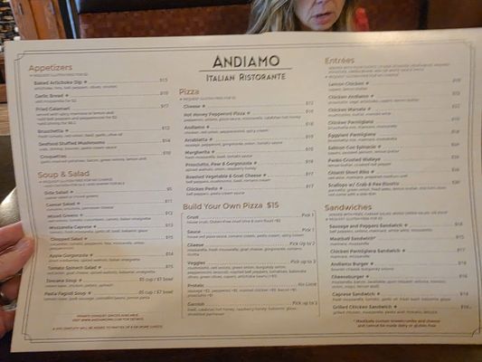 Menu photo 1 Andiamo Woodbury, MN