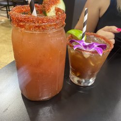 Culichi Town - An excellent michelada and very strong tamarindo margarita that was and very good.. get a glass of water on the side.