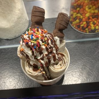Rollesque Roll Up Ice Cream - chocolate and sprinkles - Coffee & Tea Near Me - Winnipeg, Manitoba