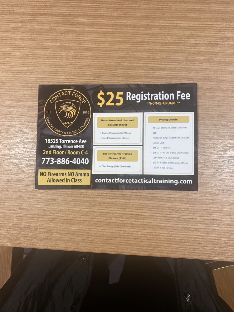 CONTACT FORCE CONCEAL CARRY AND TACTICAL TRAINING Updated June 2024