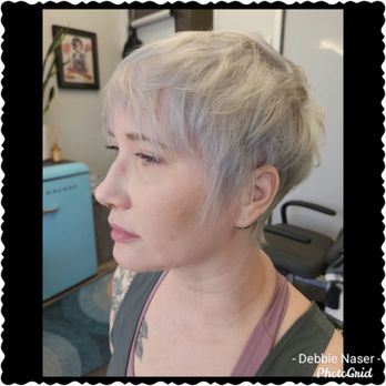 Debbie Naser - Silver platinum pixie - Hair Stylists Near Me - Dallas, Texas