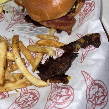 Taco Mac - Both burgers had burnt cheese - Sports Bars Near Me - Cumming, Georgia Taco Mac - Both burgers had burnt cheese - Sports Bars Near Me - Cumming, Georgia