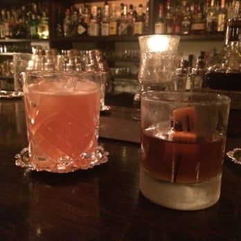 Canon - Campfire in George on the left, Truffled Old Fashioned on the right. - New American Near Me - Seattle, Washington