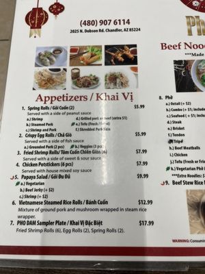 Menu photo 8 Pho Dam Chandler, AZ