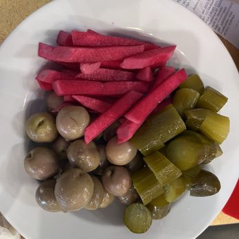 Kabab Burger Mediterranean Grill - Mediterranean Pickles Plate $8 - Mediterranean Near Me - Lafayette, California