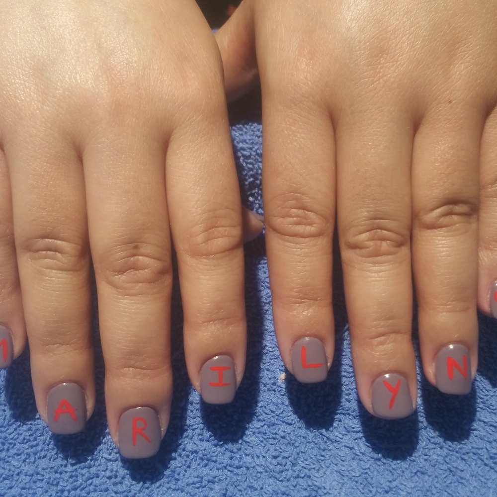 Since I cannot spend Mother's Day with my mother who passed away I got her name on my nails. Thank you for such a great job. I love it! Since I cannot spend Mother's Day with my mother who passed away I got her name on my nails. Thank you for such a great job. I love it!