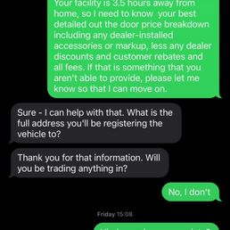 Text messages screenshots