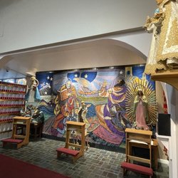 St Matthew Catholic Church - Cool tapestries on wall