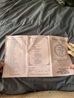 Menu photo 4 Nee Hao Restaurant Houston, TX