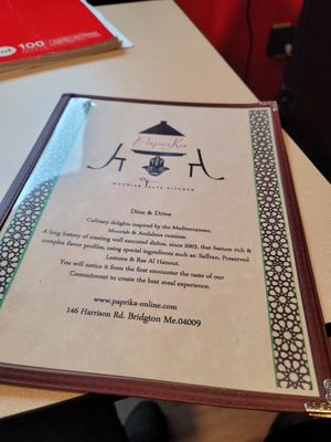 Menu photo 2 Cafe Paprika Bridgton, ME Menu photo 2 Cafe Paprika Bridgton, ME