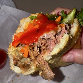 Dat Banh Mi - Pork bahn mi with sauce - Vietnamese Near Me - Beaverton, Oregon Dat Banh Mi - Pork bahn mi with sauce - Vietnamese Near Me - Beaverton, Oregon