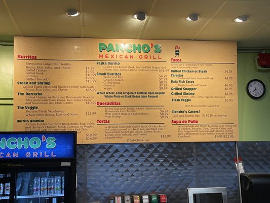 Menu photo 2 Pancho's Salsa Bar & Grill San Francisco, CA
