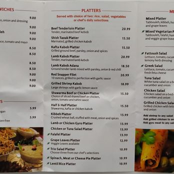 Noura Cafe - Menu 2026 - Middle Eastern Near Me - Jacksonville, Florida