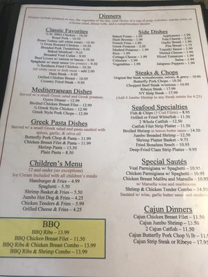 Menu photo 1 USA Restaurant Monticello, IN