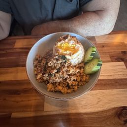 Basil Stir fry with Egg on top. Basil Stir fry with Egg on top.