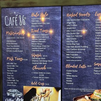 Cafe 86 - Menu - Desserts Near Me - Daly City, California Cafe 86 - Menu - Desserts Near Me - Daly City, California
