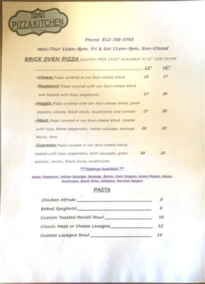 Menu photo 1 The American Pizza Kitchen Paoli, IN Menu photo 1 The American Pizza Kitchen Paoli, IN