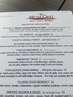 Menu photo 8 Mesa Grill - Sedona Sedona, AZ
