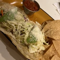 Bishop Grill - Grilled Fish Tacos, great flavors, love the mexican cheese crumbles on top.