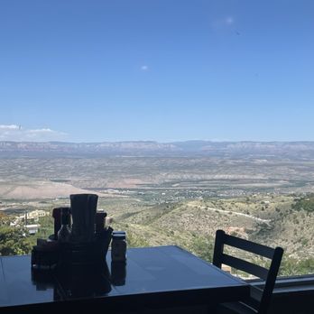 Haunted Hamburger - The view from the upstairs seating area - Burgers Near Me - Jerome, Arizona Haunted Hamburger - The view from the upstairs seating area - Burgers Near Me - Jerome, Arizona