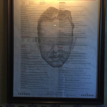 Cup Cafe - Menu at entrance - New American Near Me - Tucson, Arizona