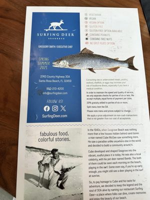Menu photo 4 Surfing Deer Seagrove Beach, FL Menu photo 4 Surfing Deer Seagrove Beach, FL