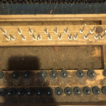 Pinnacle Piano Services - Upright piano keybed BEFORE deep clean - Piano Services Near Me