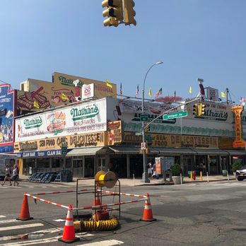 Nathan's Famous - The exterior - Hot Dogs Near Me - Brooklyn, New York Nathan's Famous - The exterior - Hot Dogs Near Me - Brooklyn, New York