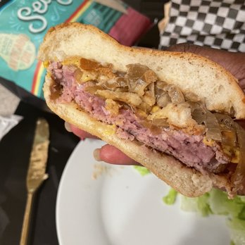 Superburger - Cut this turkey burger from Superburger and it was brown on the outside and raw inside, yuck - Burgers Near Me - Petaluma, California Superburger - Cut this turkey burger from Superburger and it was brown on the outside and raw inside, yuck - Burgers Near Me - Petaluma, California