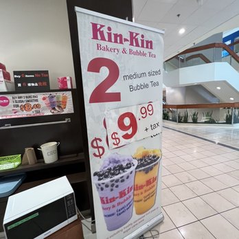 Kin-Kin Bakery & Bubble Tea - a sign in a mall - Coffee & Tea Near Me - Toronto, Ontario