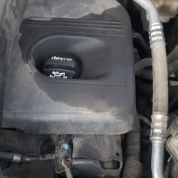 Oil was spilled all over my engine.