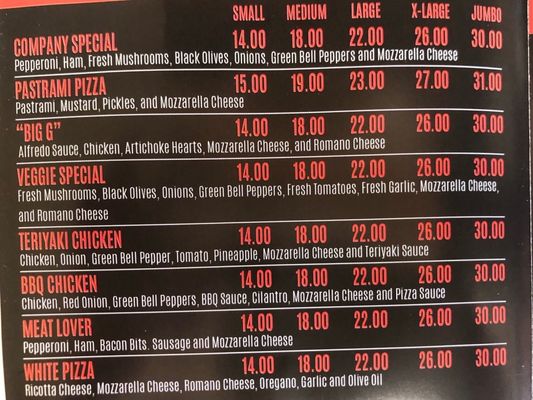 Menu photo 7 Pasadena Pizza Pasadena, CA