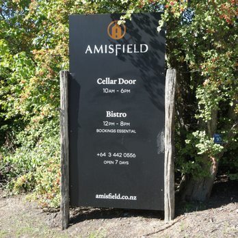 Amisfield Bistro - Sign - Bistros Near Me - Lake Hayes, OTA Amisfield Bistro - Sign - Bistros Near Me - Lake Hayes, OTA