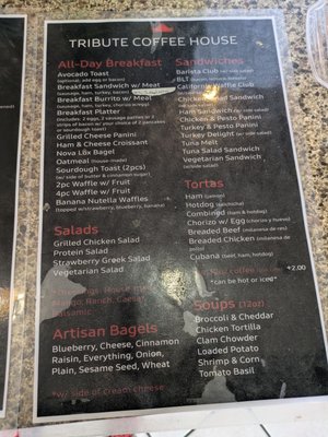 Menu photo 5 Tribute Coffee House Garden Grove, CA