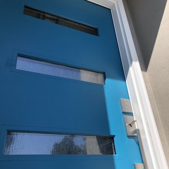 Action Window & Door - Modern style door with rain glass & new Kwikset locks :) - Windows Installation Near Me - Spring Valley, California Action Window & Door - Modern style door with rain glass & new Kwikset locks :) - Windows Installation Near Me - Spring Valley, California