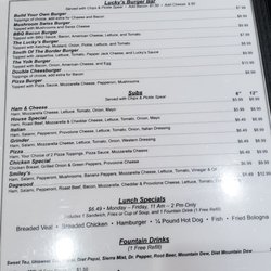 Lucky's Tavern - Menu 6/2023