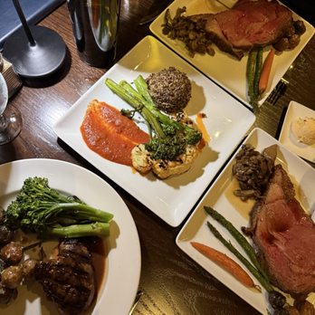 Mountain Room - Prime rib and filet mignon, cauliflower in middle - American Near Me - Yosemite Valley, California Mountain Room - Prime rib and filet mignon, cauliflower in middle - American Near Me - Yosemite Valley, California